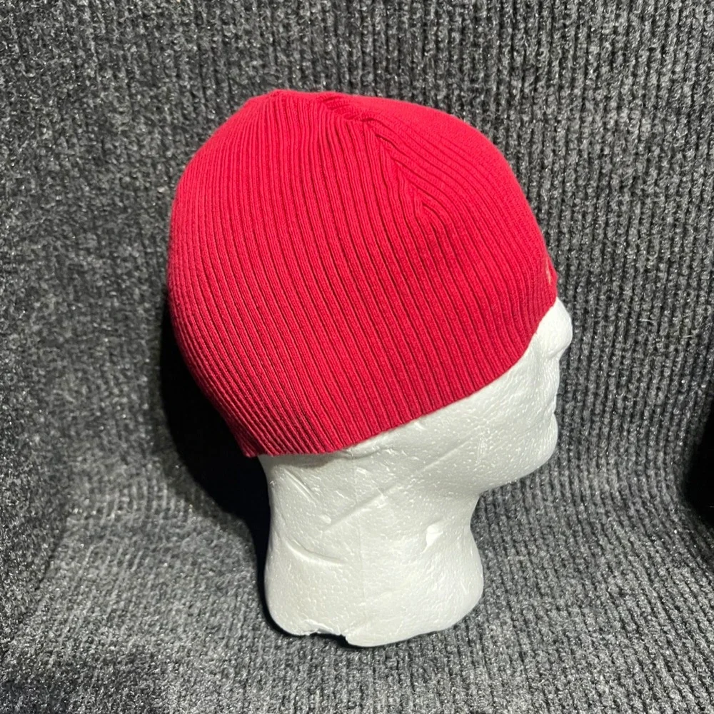 Vintage Polo Ralph Lauren Beanie Mens One Size Red USA Flag Patch Ribbed Knit